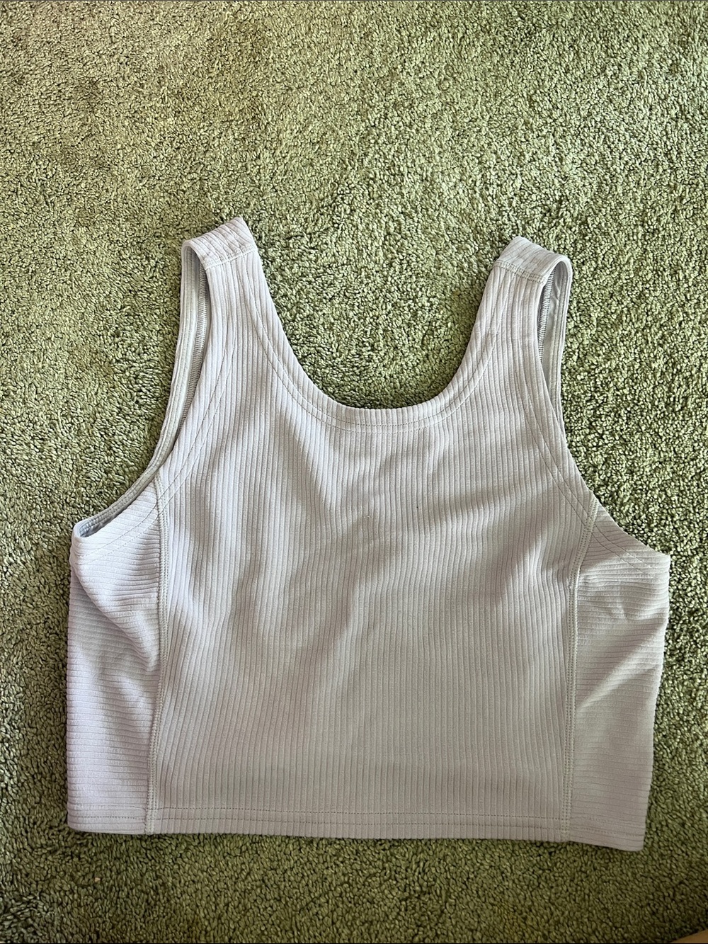 Lululemon Ribbed Crop Tank Top - Light Lavender